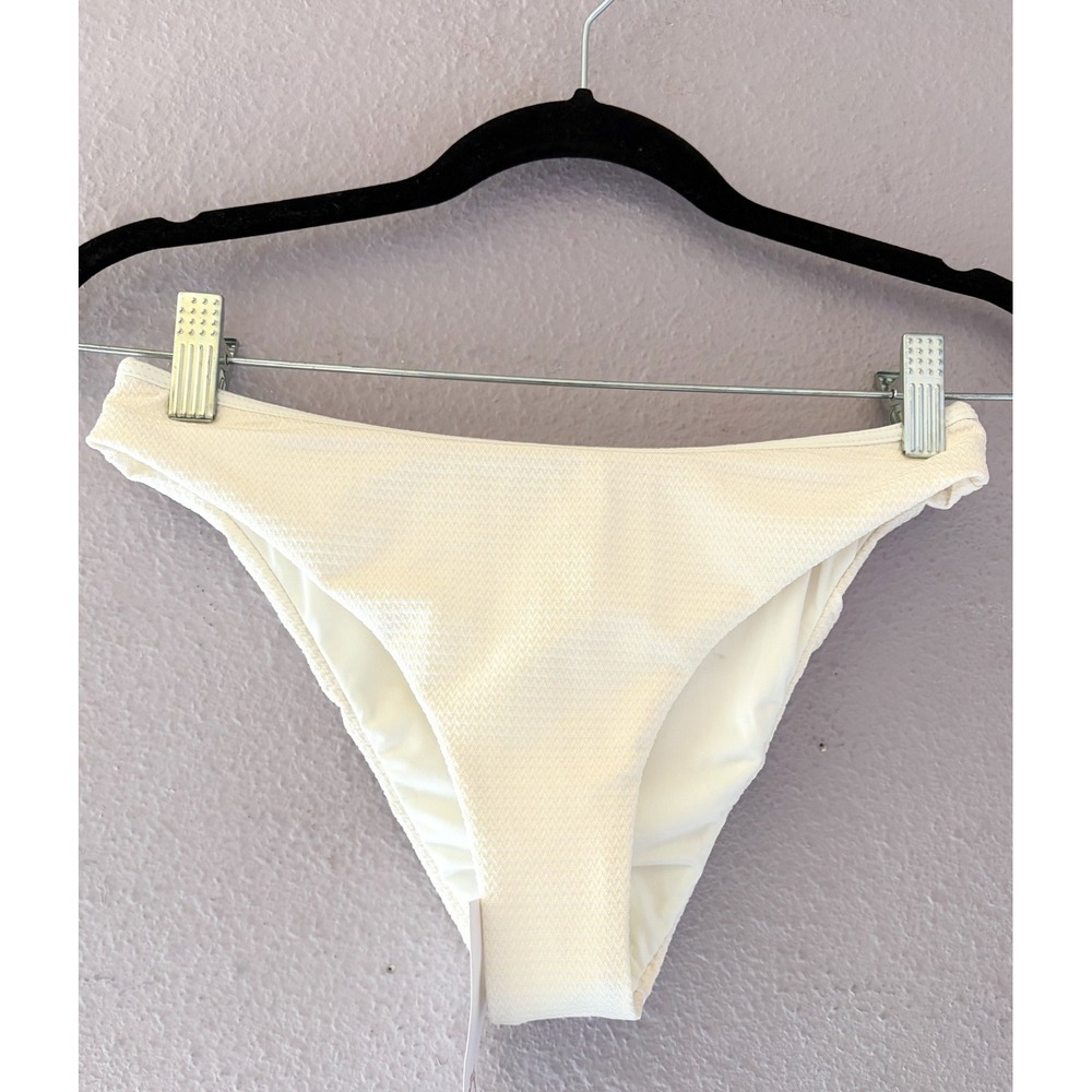 Dippin Daisys Womens‎ Cream Textured Bikini Bottom Small NWT